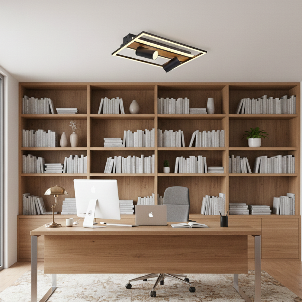 Ahşap LED Plafonyer 40x7 cm — görsel 4