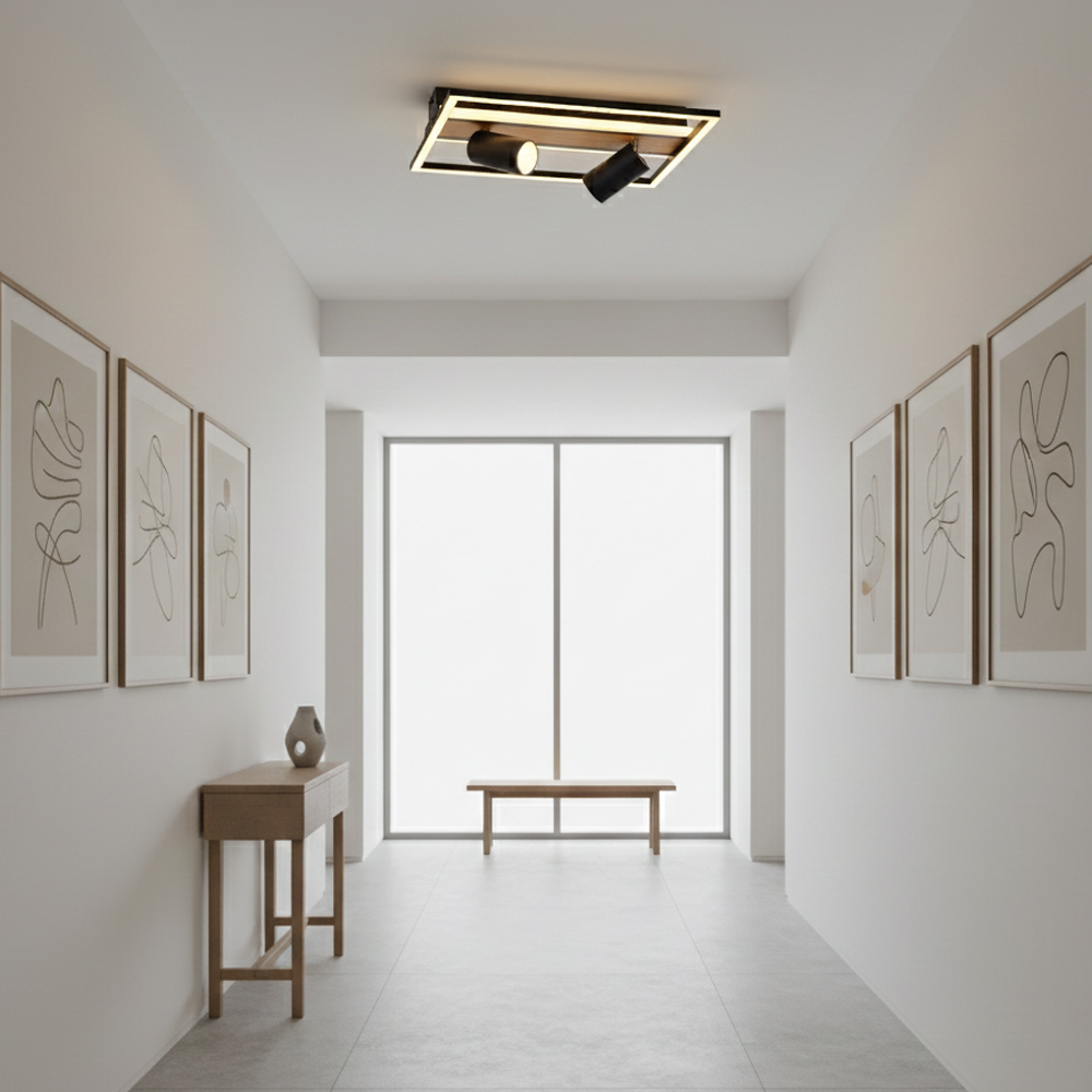 Ahşap LED Plafonyer 40x7 cm — görsel 5