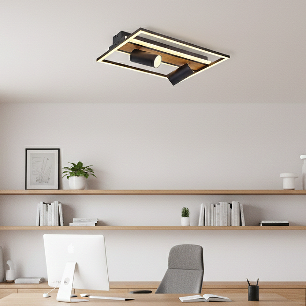 Ahşap LED Plafonyer 40x7 cm — görsel 8