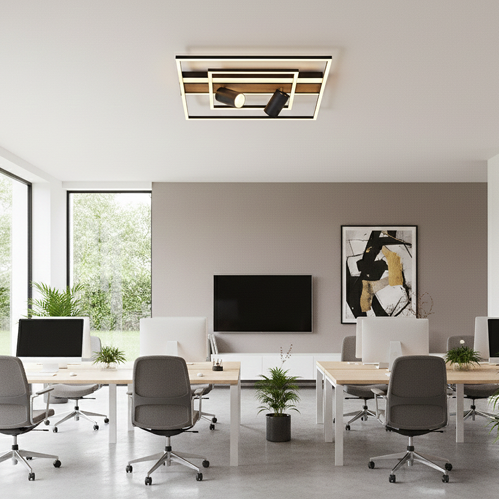Ahşap LED Plafonyer 50x20 cm — görsel 7