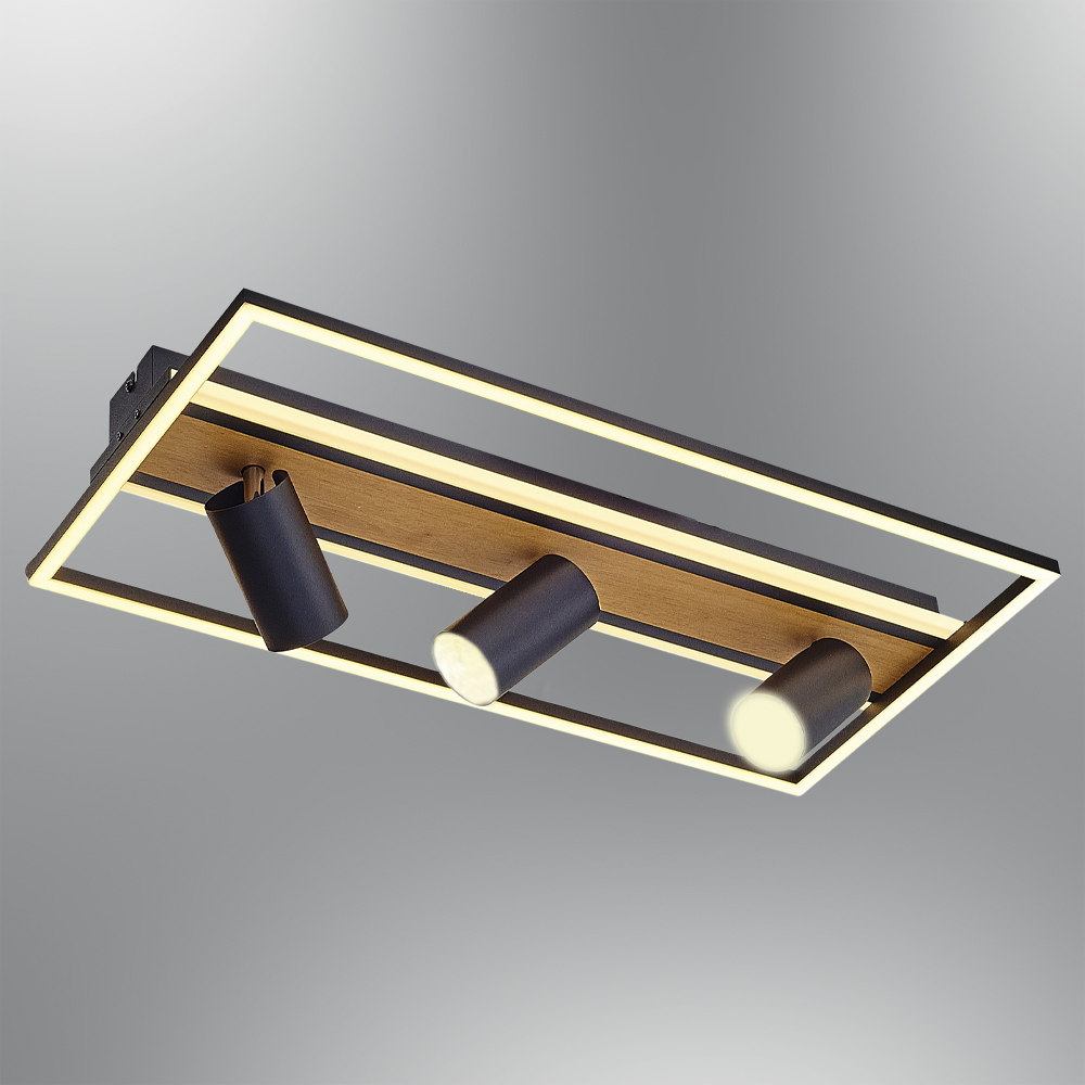 Ahşap LED Plafonyer 60x20 cm Ahşap LED Plafonyer 60x20 cm