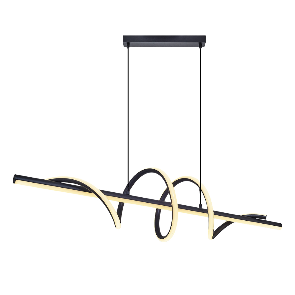 Sarı-Siyah Akrilik LED Avize 120x120 cm — görsel 4