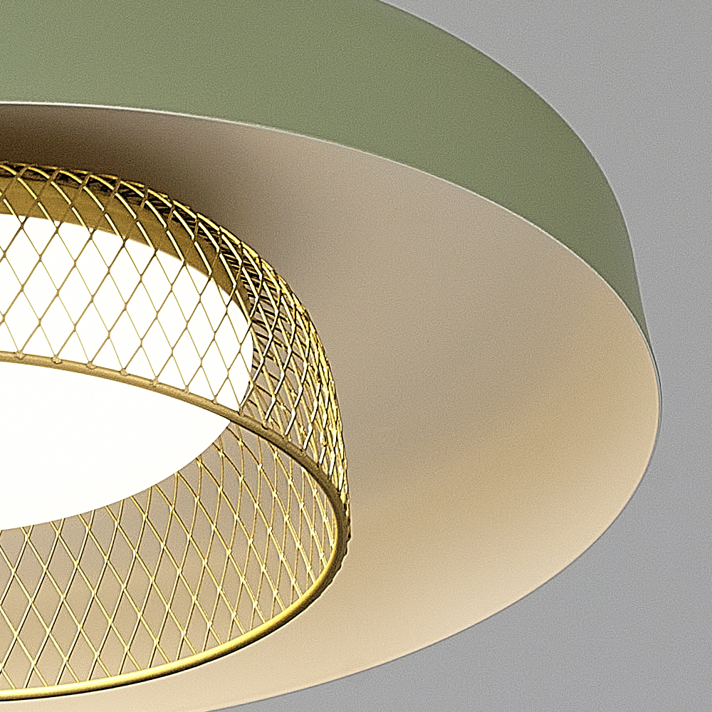 Mavi-Yeşil Akrilik LED Avize 34x120 cm — görsel 5