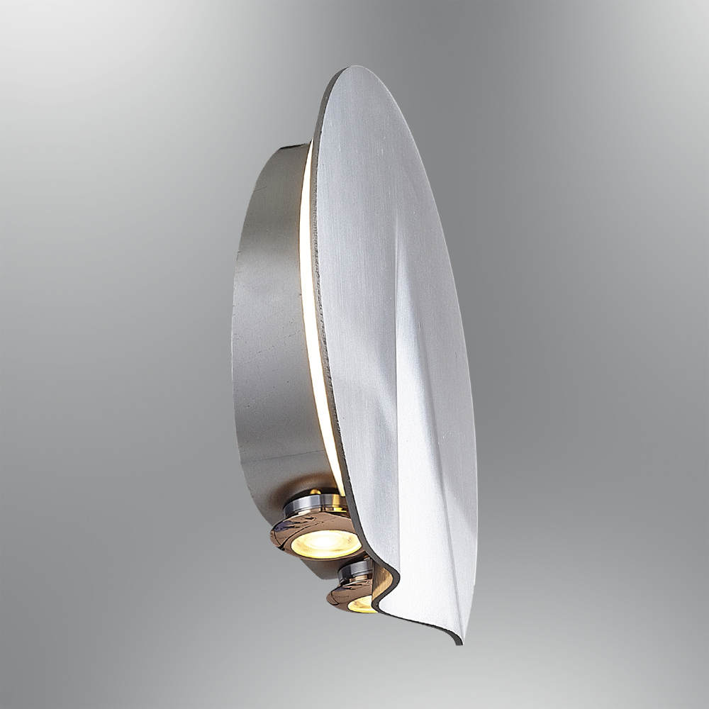 Krom-Sarı Metal LED Aplik 20x3 cm — görsel 3