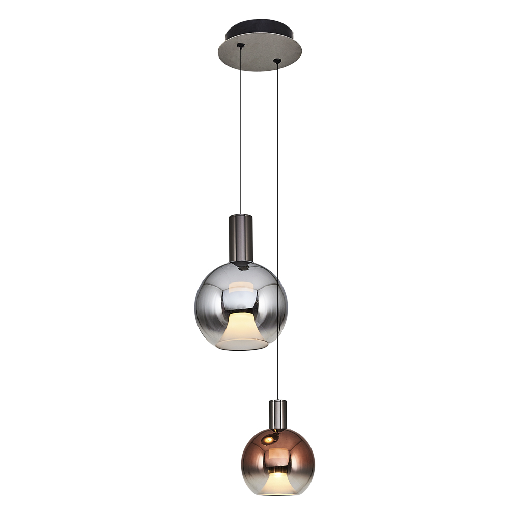 Eskitme-Platin Cam LED Avize 23x120 cm — görsel 2