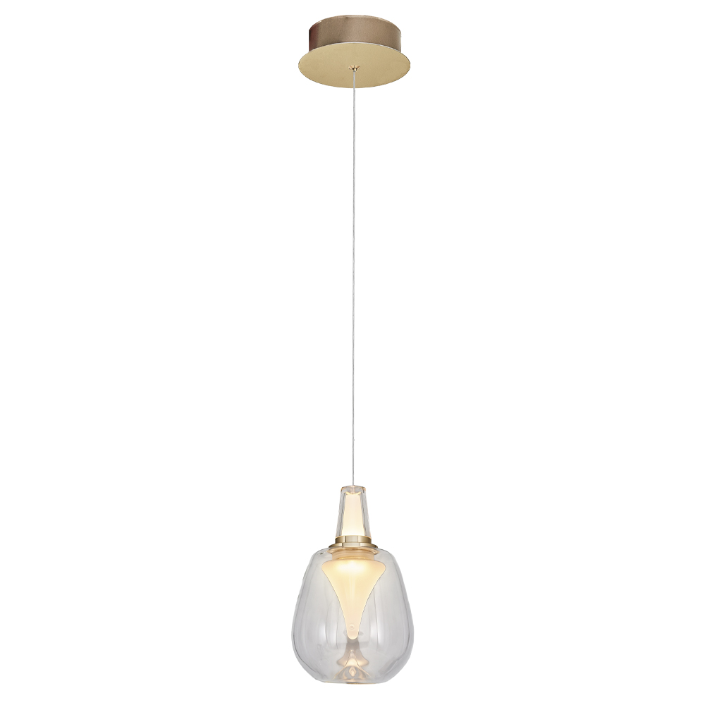 Amber-Gri Cam LED Avize 11x120 cm — görsel 4