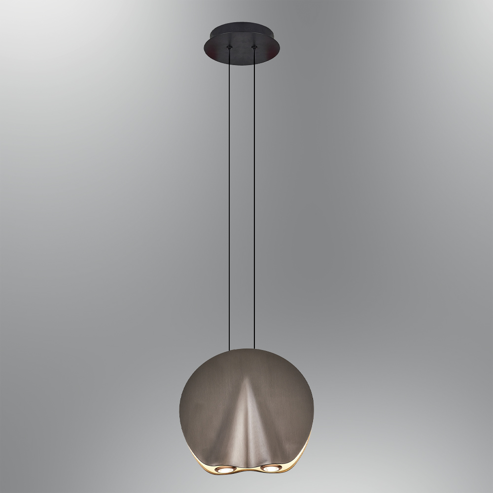 Krom-Sarı Metal LED Avize 29x120 cm — görsel 6