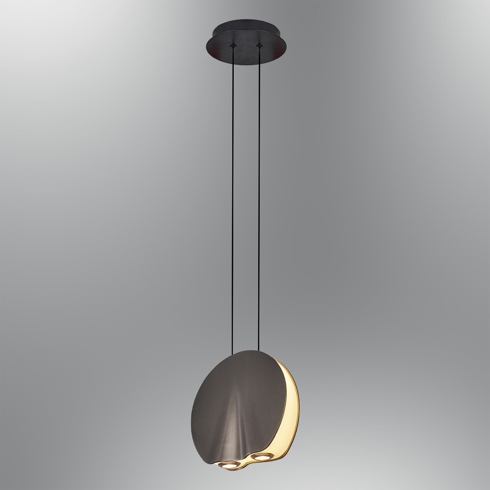 Krom-Sarı Metal LED Avize 20x120 cm — görsel 6