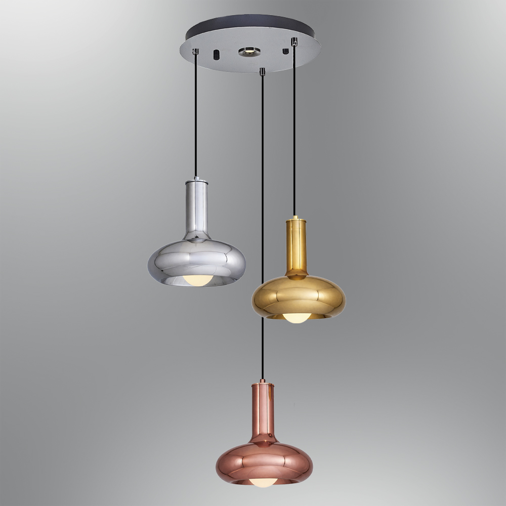 3 Arm Glass Chandelier 38x120 cm 3 Arm Glass Chandelier 38x120 cm