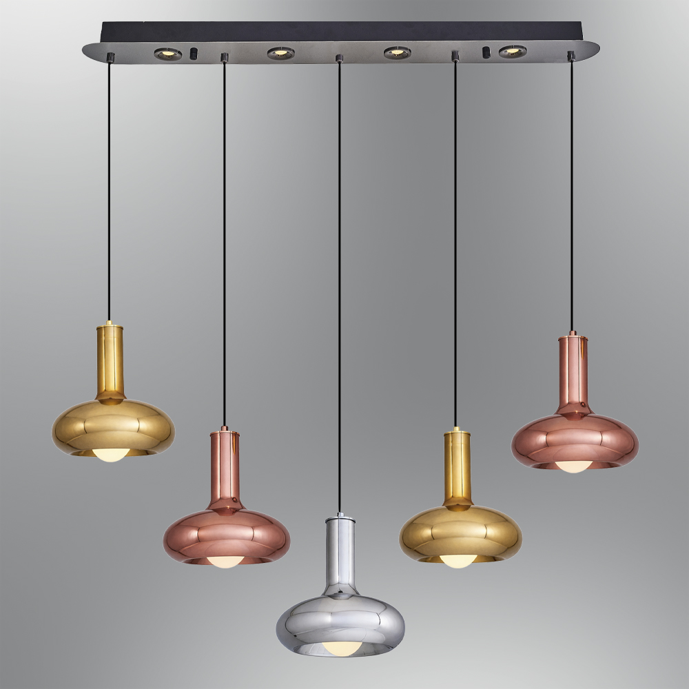 5 Arm Glass Chandelier 97x120 cm 5 Arm Glass Chandelier 97x120 cm