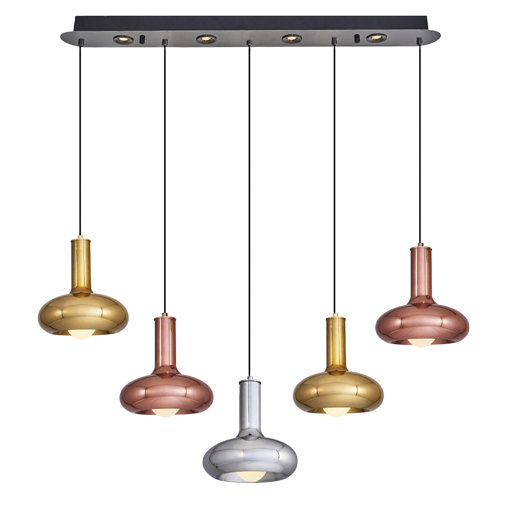 5 Arm Glass Chandelier 97x120 cm 5 Arm Glass Chandelier 97x120 cm