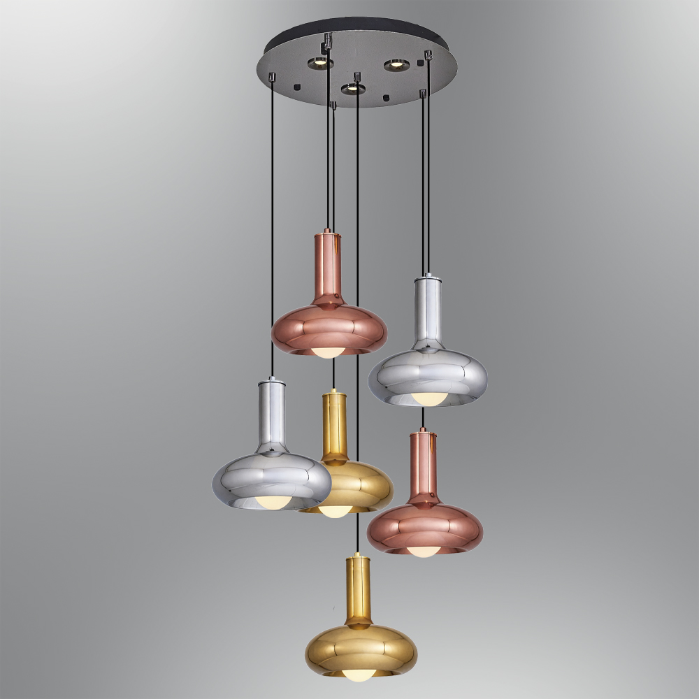 6 Arm Glass Chandelier 50x120 cm 6 Arm Glass Chandelier 50x120 cm