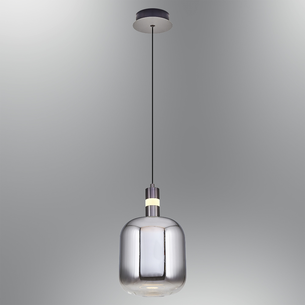 Хромированная-Золотистая Стекло LED Люстра 20x120 cm Krom-Sarı Cam LED Avize 20x120 cm