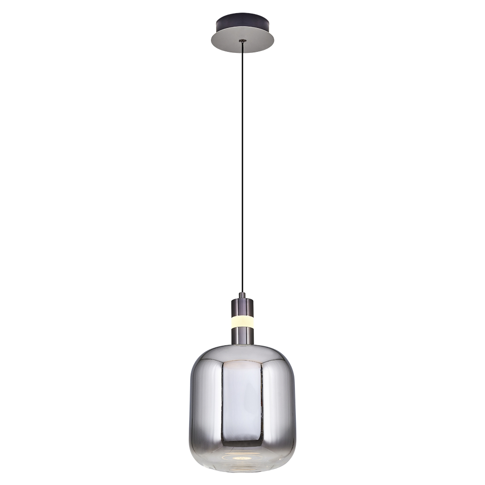 Krom-Sarı Cam LED Avize 20x120 cm — görsel 2