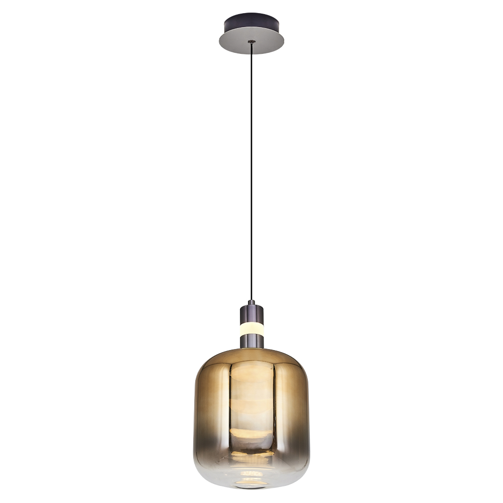 Krom-Sarı Cam LED Avize 20x120 cm — görsel 3