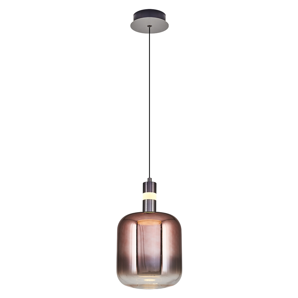 Krom-Sarı Cam LED Avize 20x120 cm — görsel 4