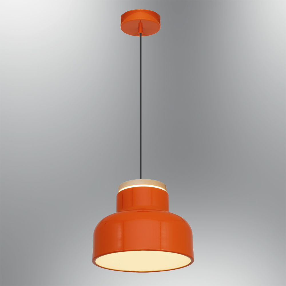 Yeşil-Turuncu Ahşap LED Avize 30x120 cm (25w) — görsel 7