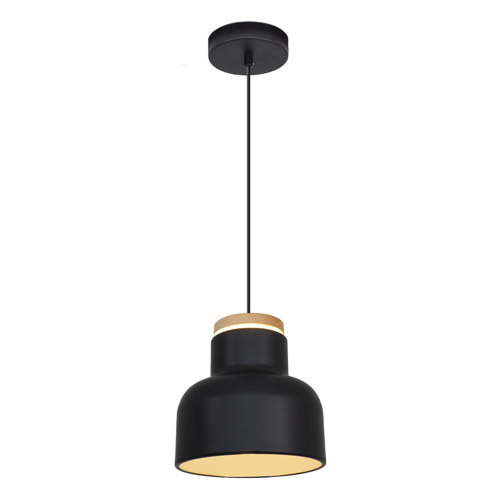Yeşil-Turuncu Ahşap LED Avize 22x120 cm — görsel 4