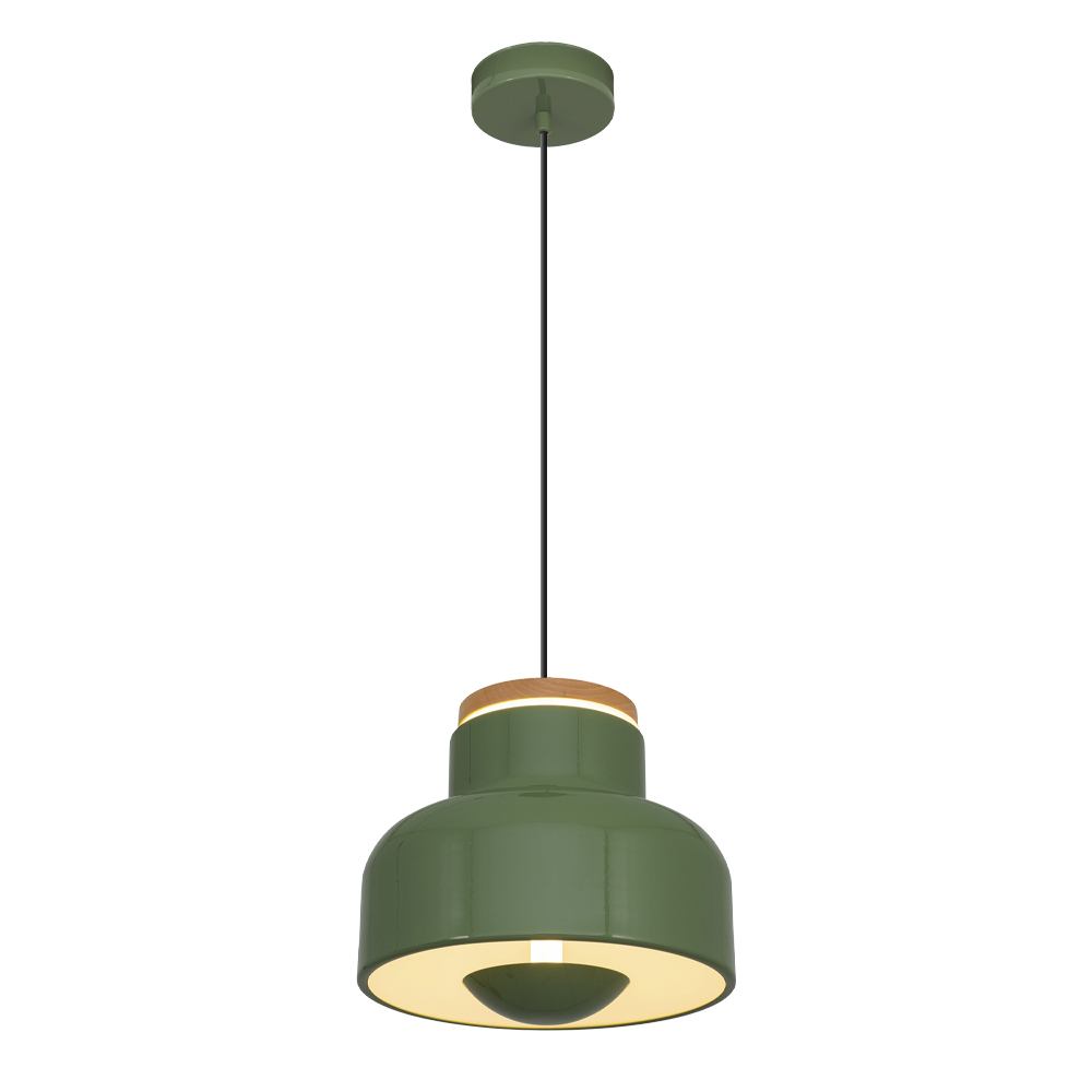 Yeşil-Turuncu Ahşap LED Avize 30x120 cm (30w) — görsel 2