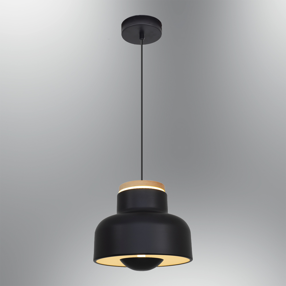 Yeşil-Turuncu Ahşap LED Avize 30x120 cm (30w) — görsel 7