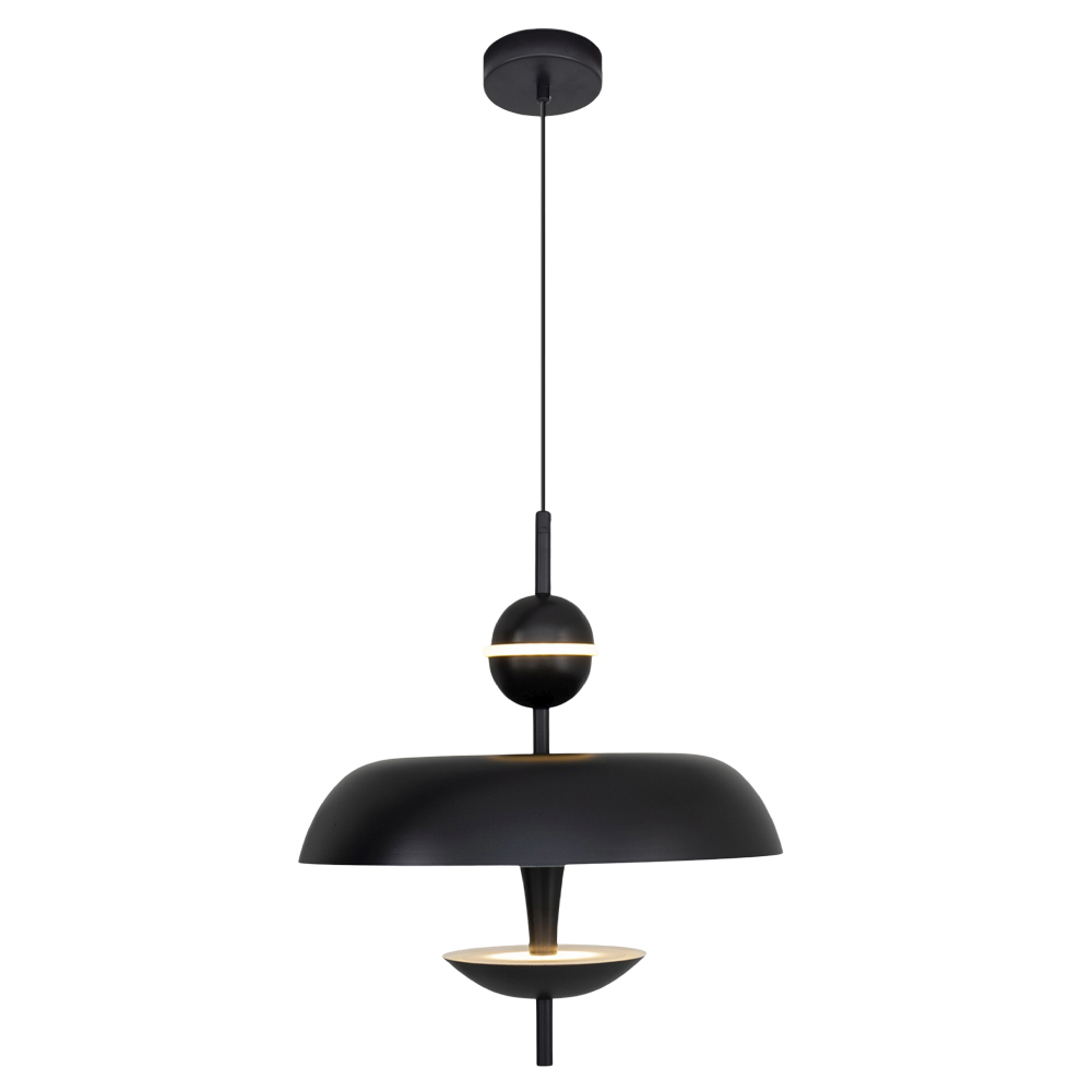Siyah-Eskitme Akrilik LED Avize 36x120 cm — görsel 3
