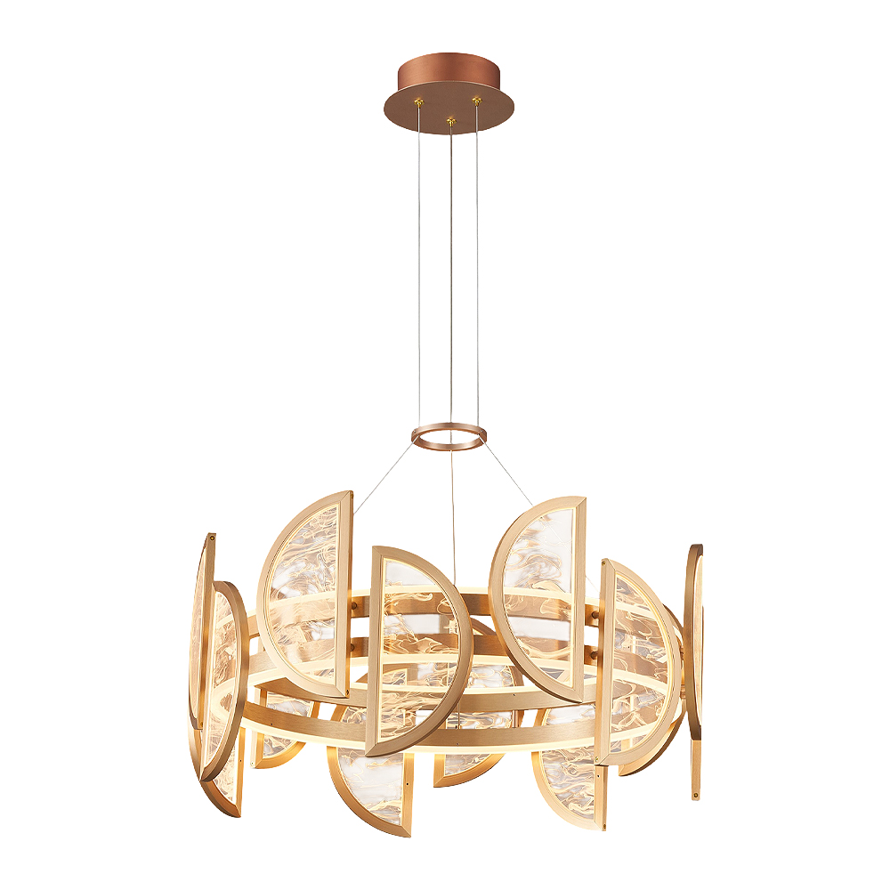 Sarı-Siyah Akrilik LED Avize 63x180 cm — görsel 2