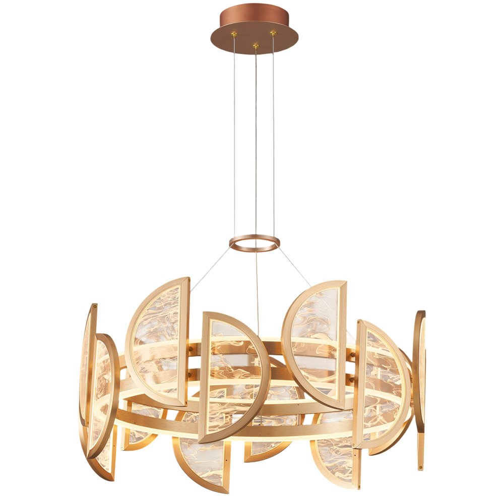 Sarı-Siyah Akrilik LED Avize 84x180 cm — görsel 2