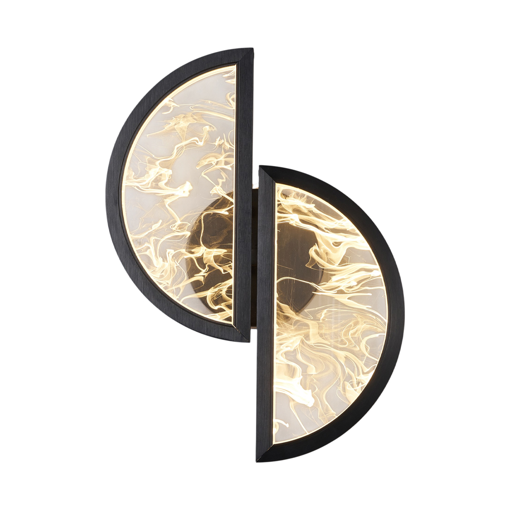 Sarı-Siyah Akrilik LED Aplik 25x35 cm — görsel 3