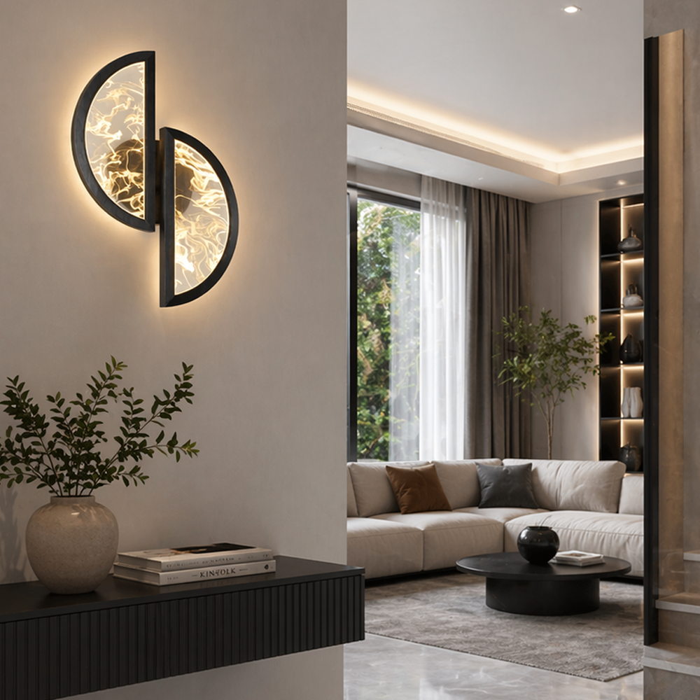 Sarı-Siyah Akrilik LED Aplik 25x35 cm — görsel 5