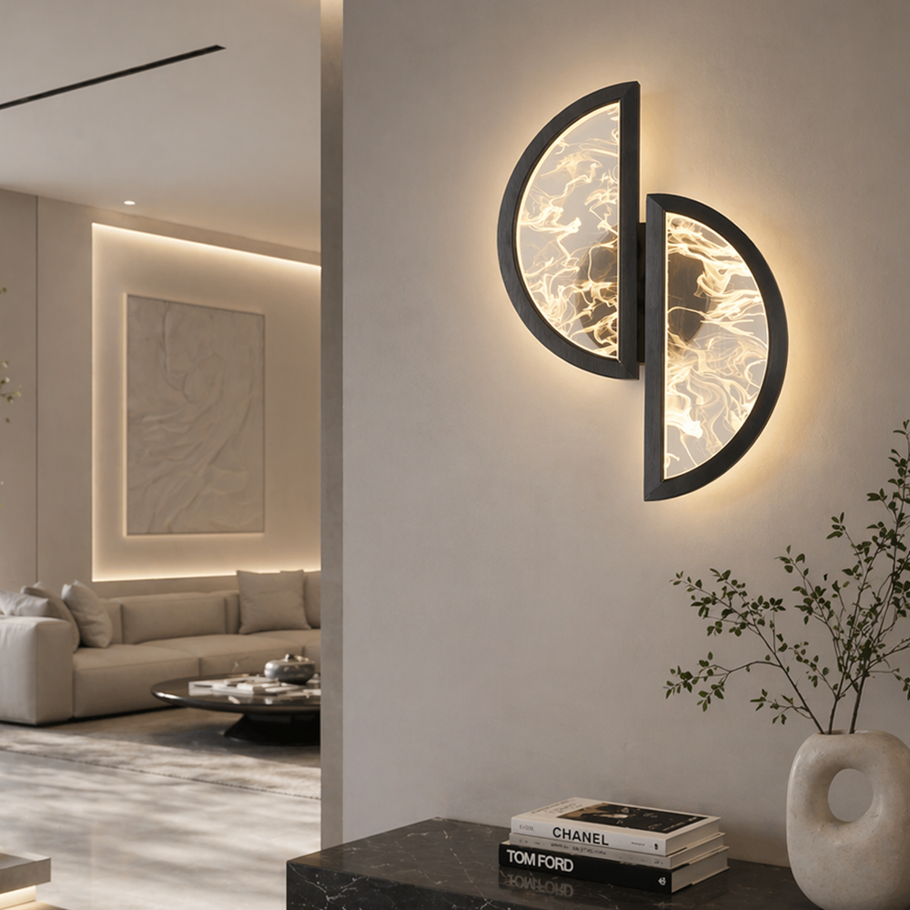 Sarı-Siyah Akrilik LED Aplik 25x35 cm — görsel 6