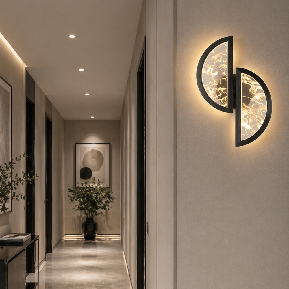 Sarı-Siyah Akrilik LED Aplik 25x35 cm — görsel 7