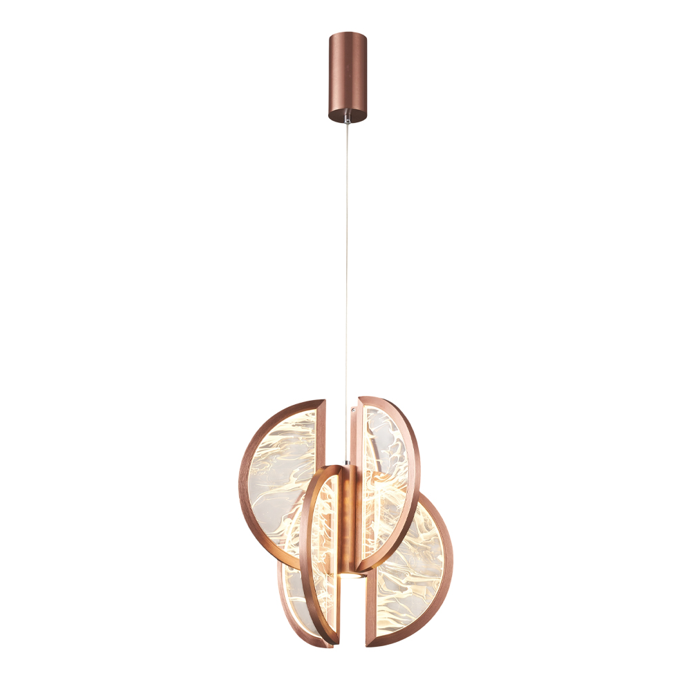 Sarı-Siyah Akrilik LED Avize 30x120 cm — görsel 2