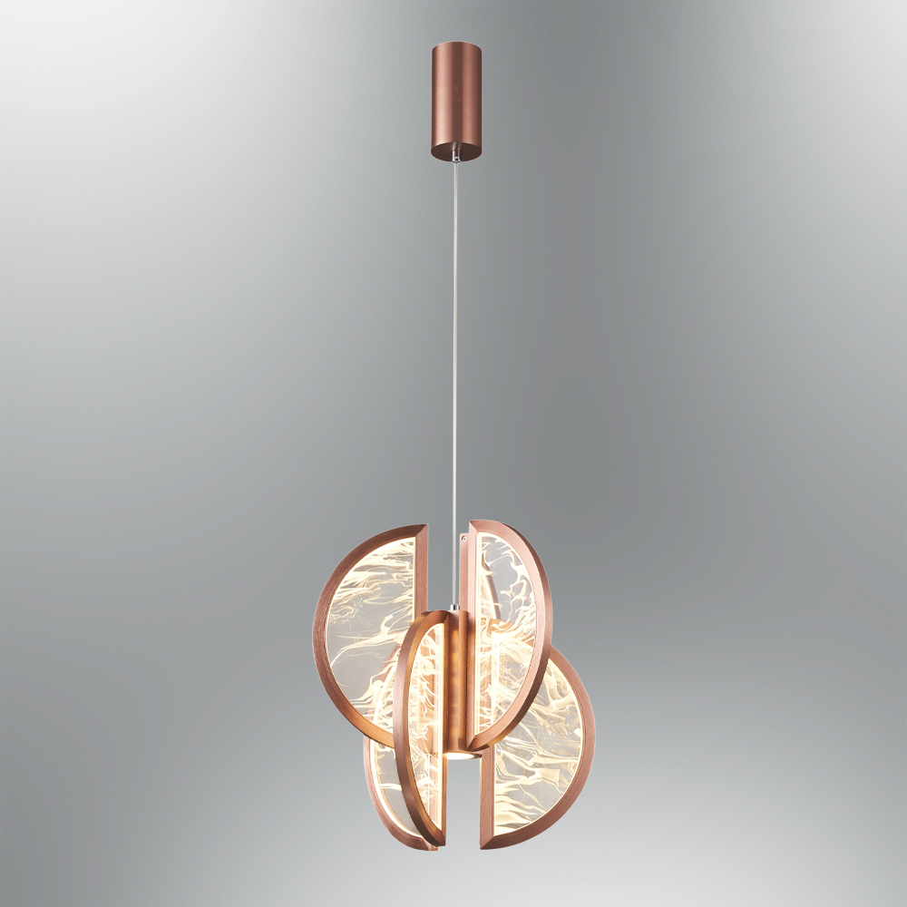 Sarı-Siyah Akrilik LED Avize 30x120 cm — görsel 4