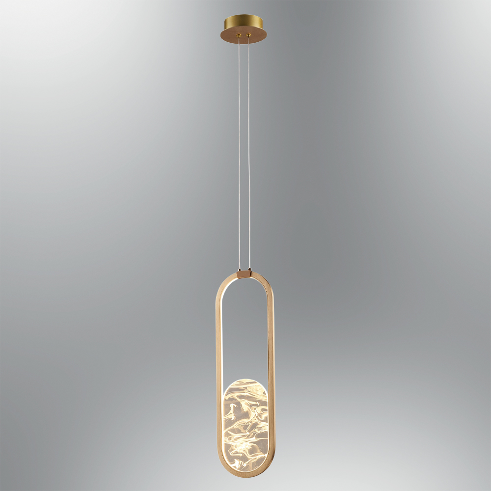 Gold-Black Acrylic LED Chandelier 20x120 cm Sarı-Siyah Akrilik LED Avize 20x120 cm