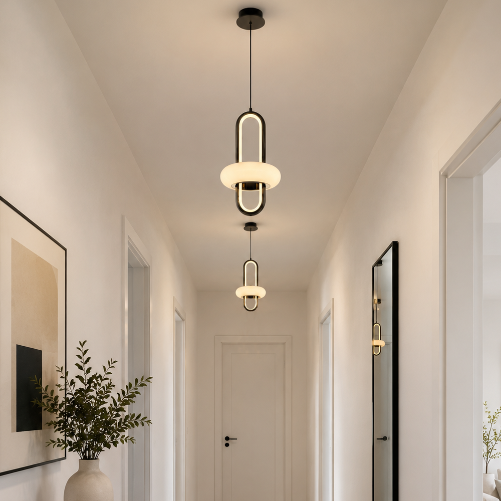 Sarı-Platin Akrilik LED Avize 20x120 cm — görsel 6