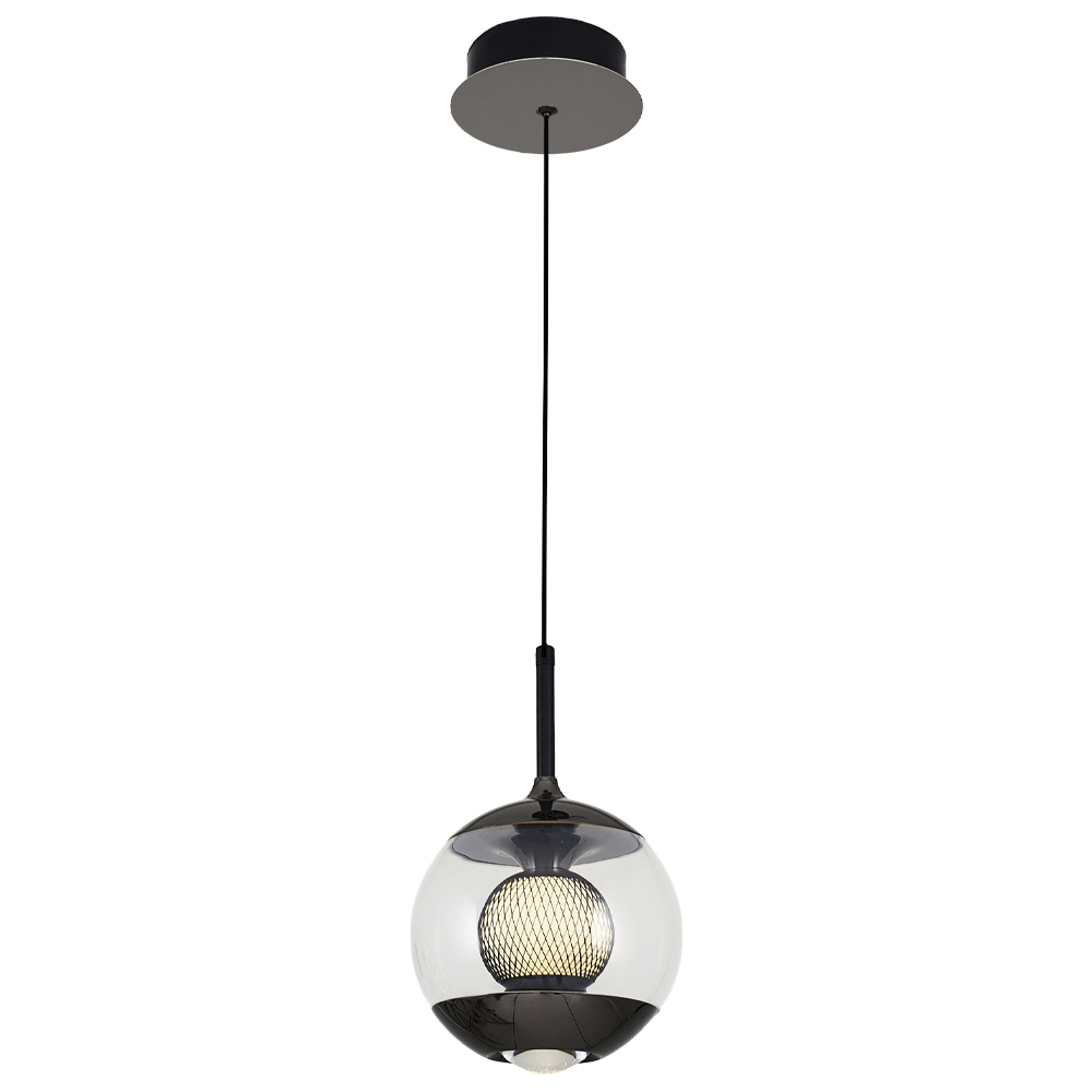 Amber-Gri Cam LED Avize 16x120 cm — görsel 4