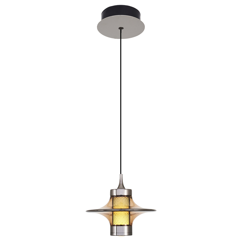 Amber-Gri Akrilik LED Avize 16x120 cm — görsel 2