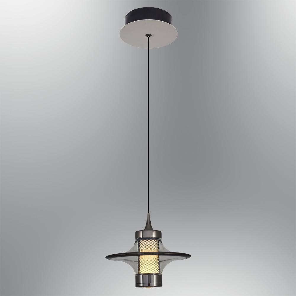 Amber-Gri Akrilik LED Avize 16x120 cm — görsel 5
