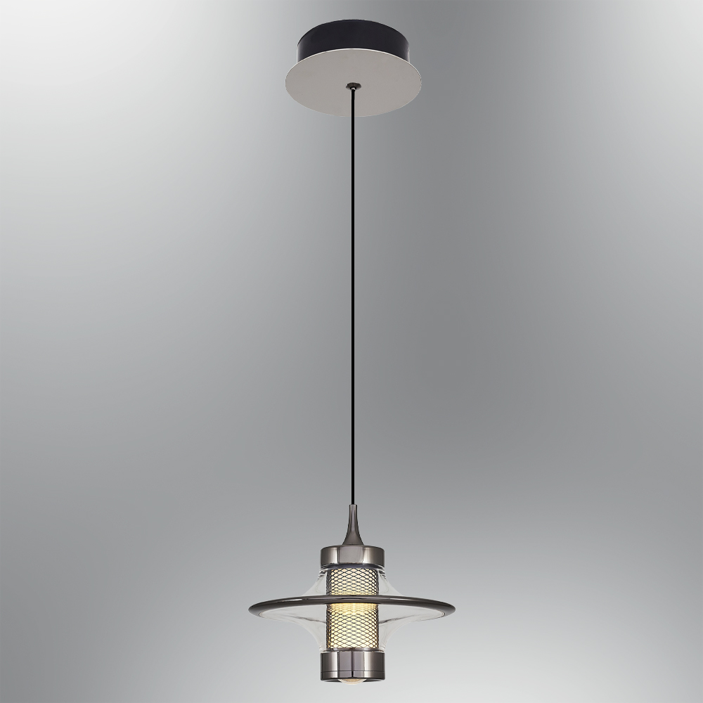 Amber-Gri Akrilik LED Avize 16x120 cm — görsel 6