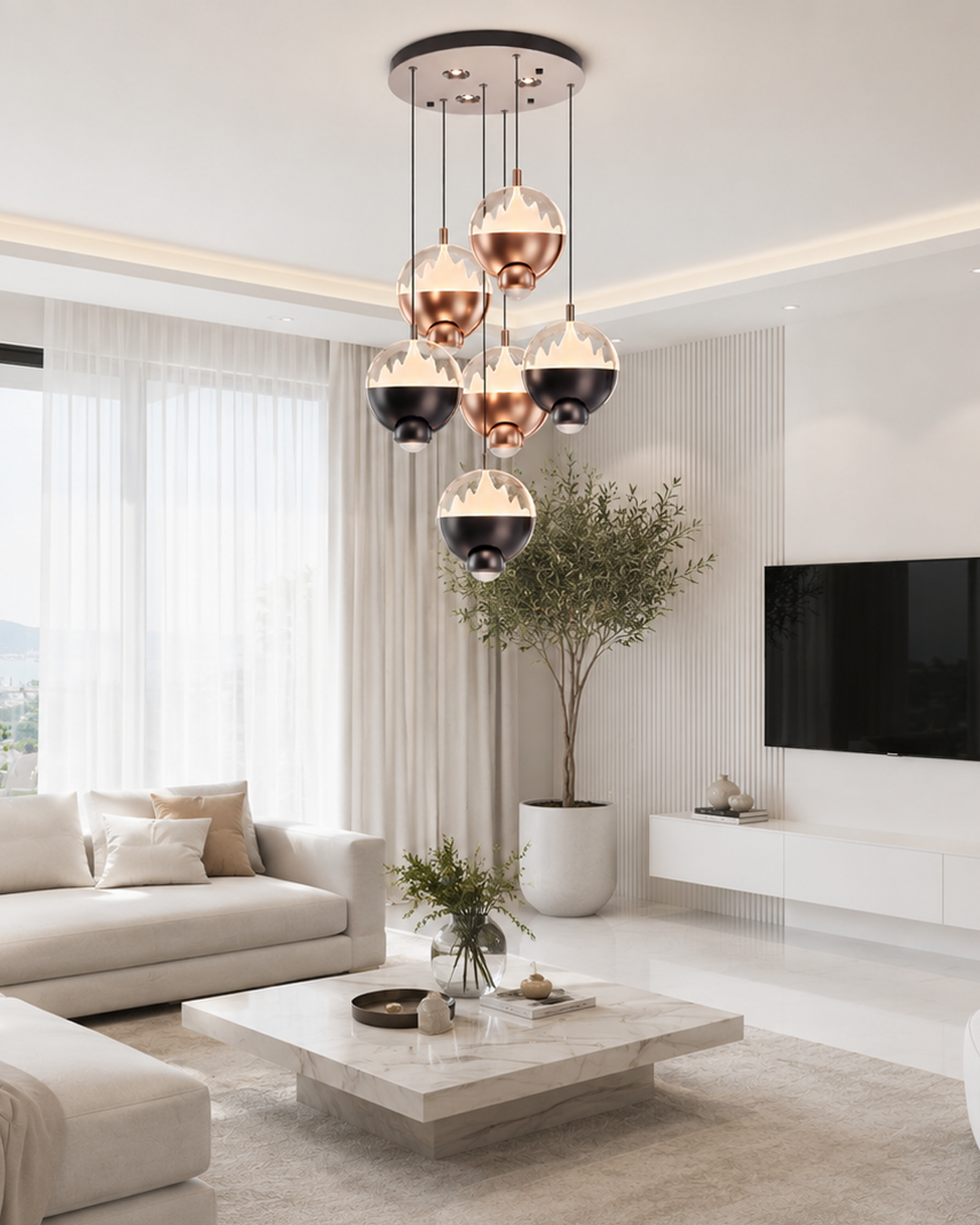 Cam LED Avize 45x120 cm (70w) — görsel 4