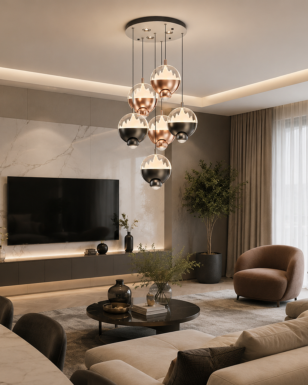 Cam LED Avize 45x120 cm (70w) — görsel 5