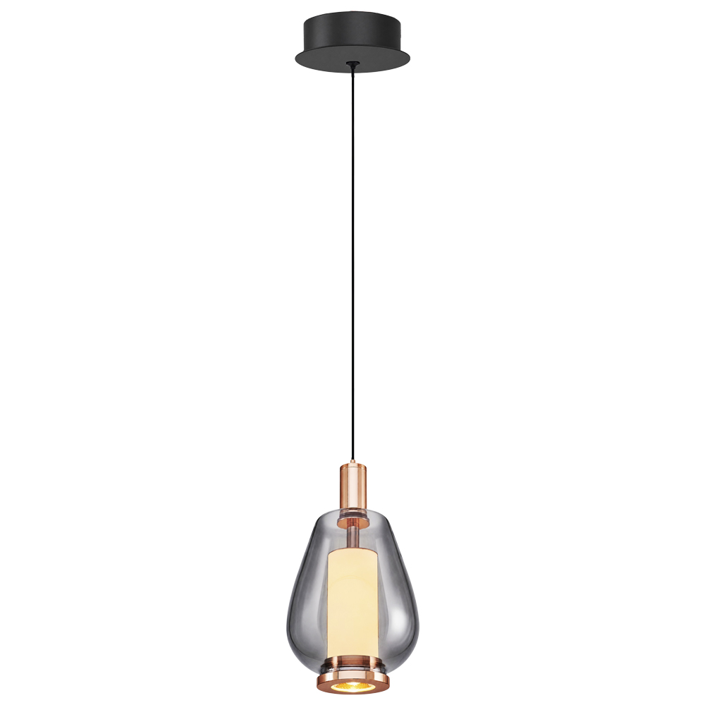 Amber-Gri Cam LED Avize 12x120 cm (12w) — görsel 2