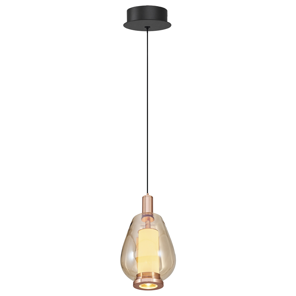 Amber-Gri Cam LED Avize 12x120 cm (12w) — görsel 3