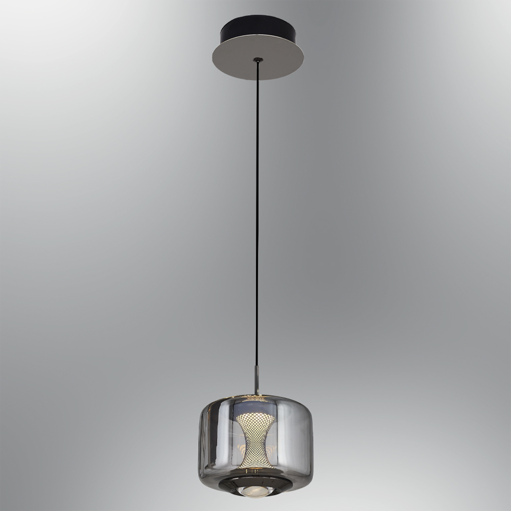 Amber-Gri Cam LED Avize 12x120 cm (10w) — görsel 5