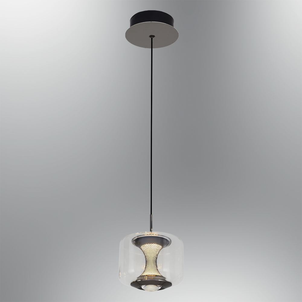 Amber-Gri Cam LED Avize 12x120 cm (10w) — görsel 6