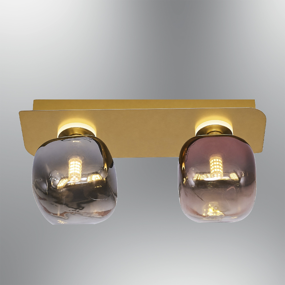 2 Kollu Cam Plafonyer 32x14 cm 2 Kollu Cam Plafonyer 32x14 cm