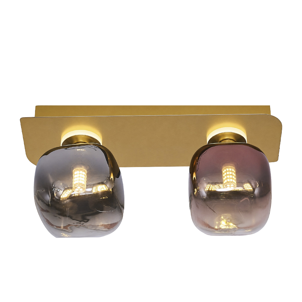 2 Kollu Cam Plafonyer 32x14 cm 2 Kollu Cam Plafonyer 32x14 cm