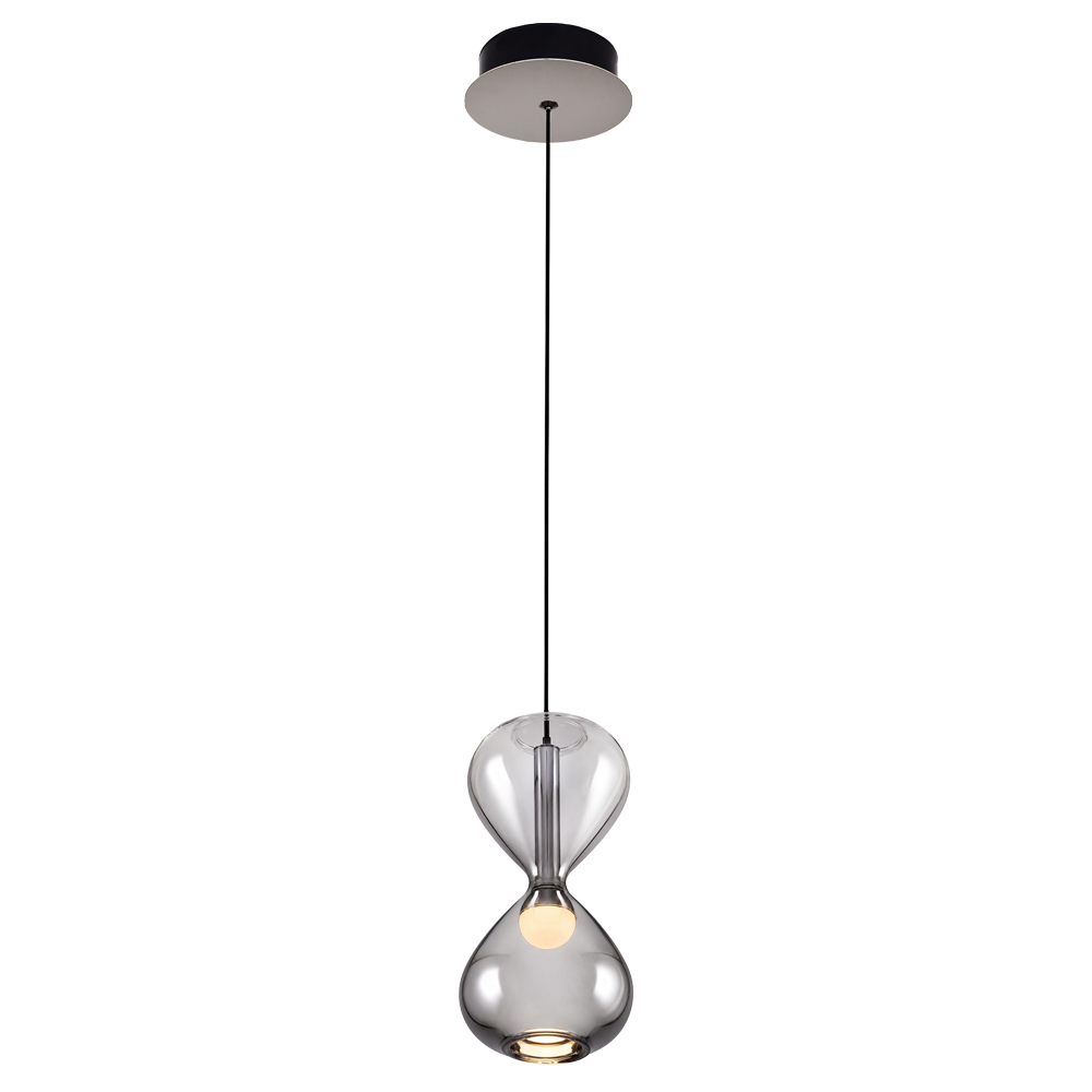 Krom-Sarı Cam LED Avize 10x120 cm — görsel 2