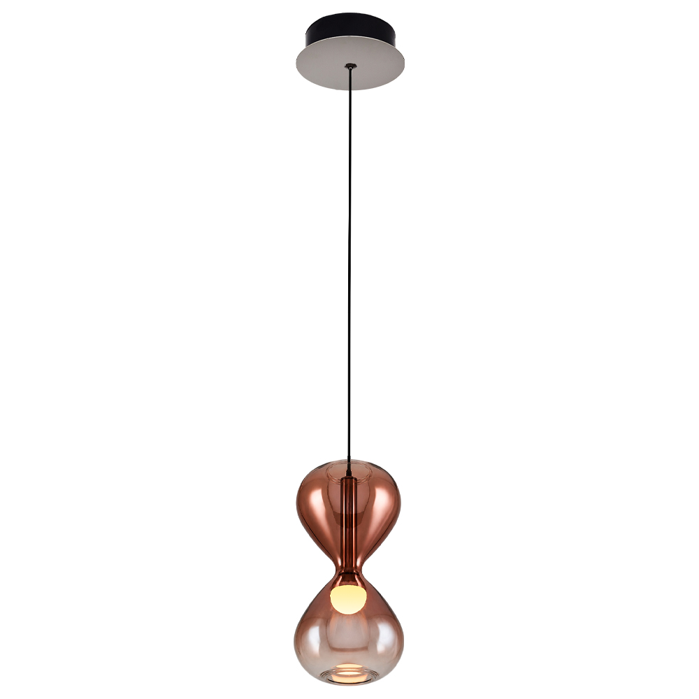 Krom-Sarı Cam LED Avize 10x120 cm — görsel 4