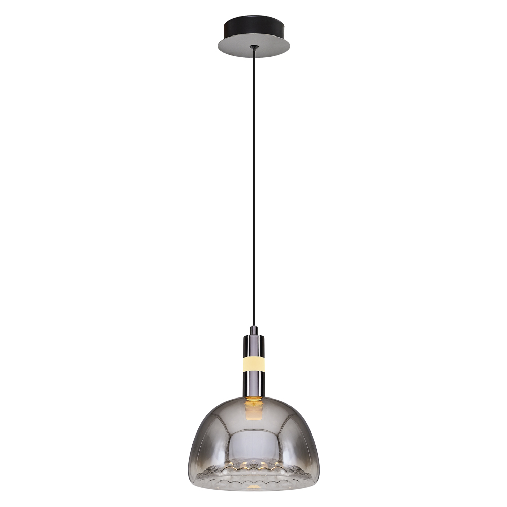 Krom-Sarı Cam LED Avize 18x120 cm (5w) — görsel 2